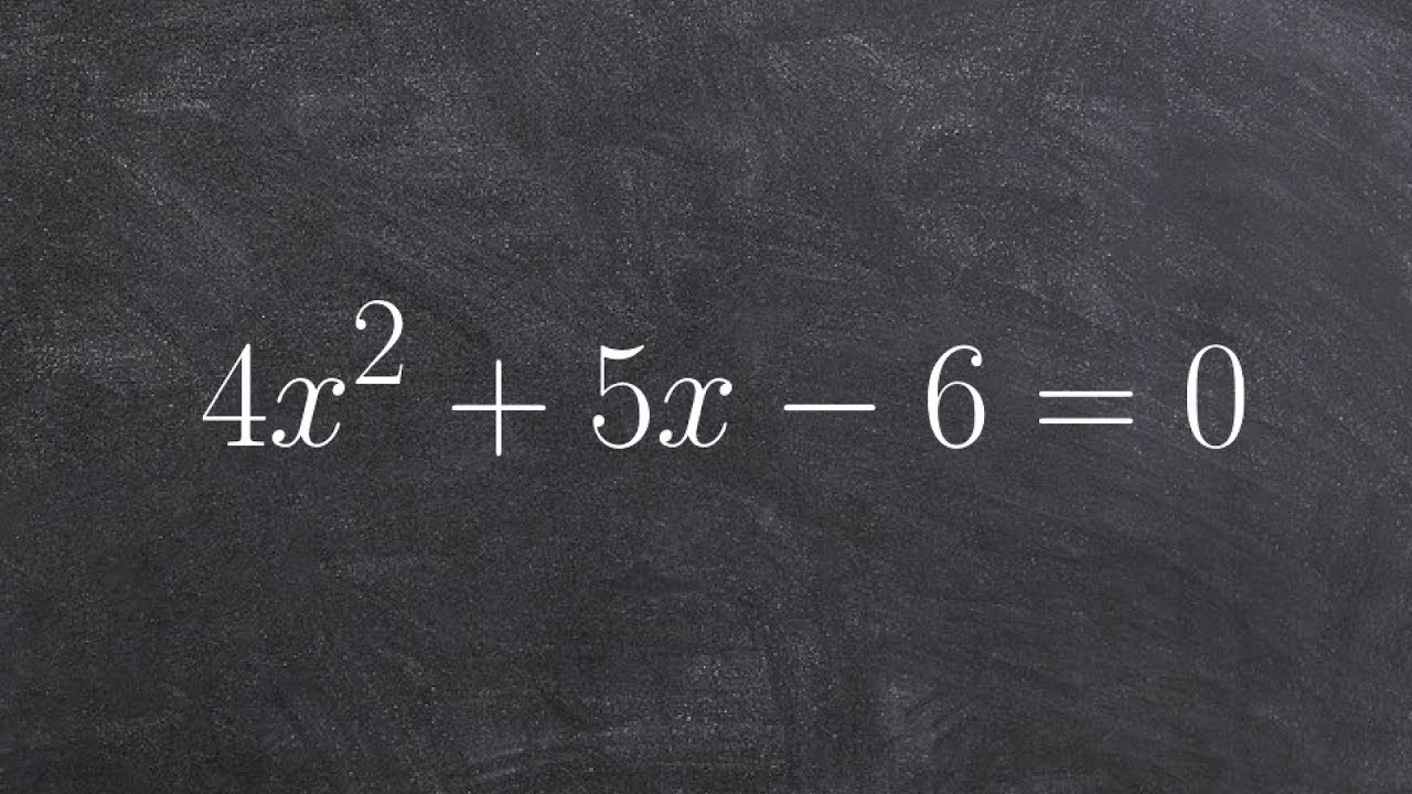 Factoring a quadratic by guess and check